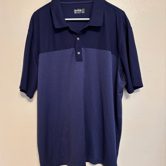 bolle Other - Bollé Men’s XXL Performance Golf Tennis Polo Shirt Navy Blue Colorblock
